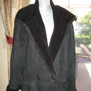Vintage Designer Geoffrey Beene Shearling Coat